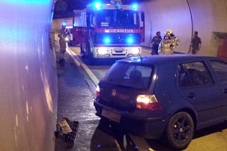 Verkehrsunfall im Strenger Tunnel