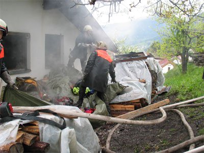 Brand eines Wohnhauses in Stanz
