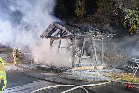 Nächtlicher Brandeinsatz in Fließ