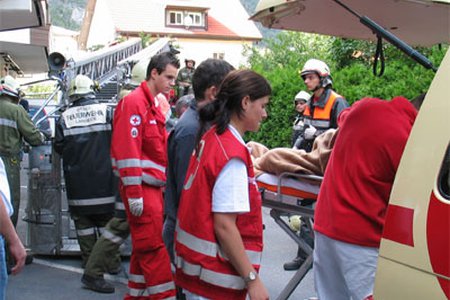 Hilfeleistung für das Rote Kreuz