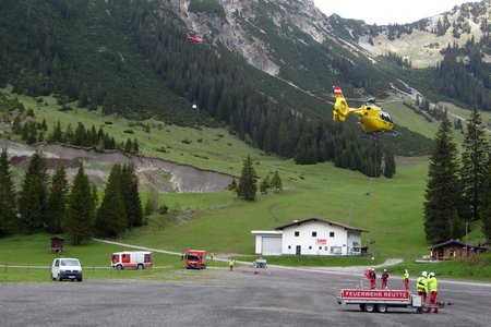 Waldbrandübung im Bezirk Reutte