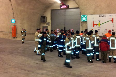 Besichtigung der Rettungswege beim Arlbergtunnel