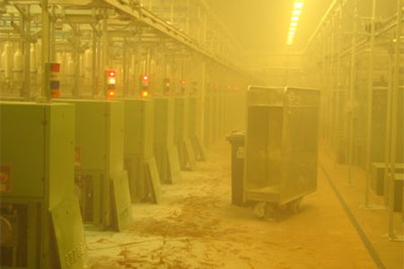 Brand einer Produktionsmaschine