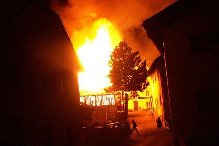 Wirtschaftsgebäude in Landeck abgebrannt