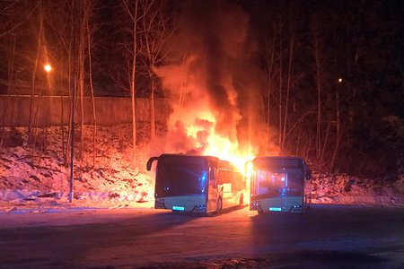 Brand eines Busses in Landeck