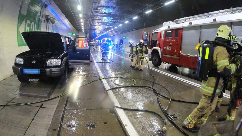 Fahrzeugbrand im Arlbergtunnel