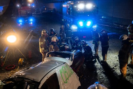 Technische Gemeinschaftsübung auf der Baustelle des S16-Lötztunnels